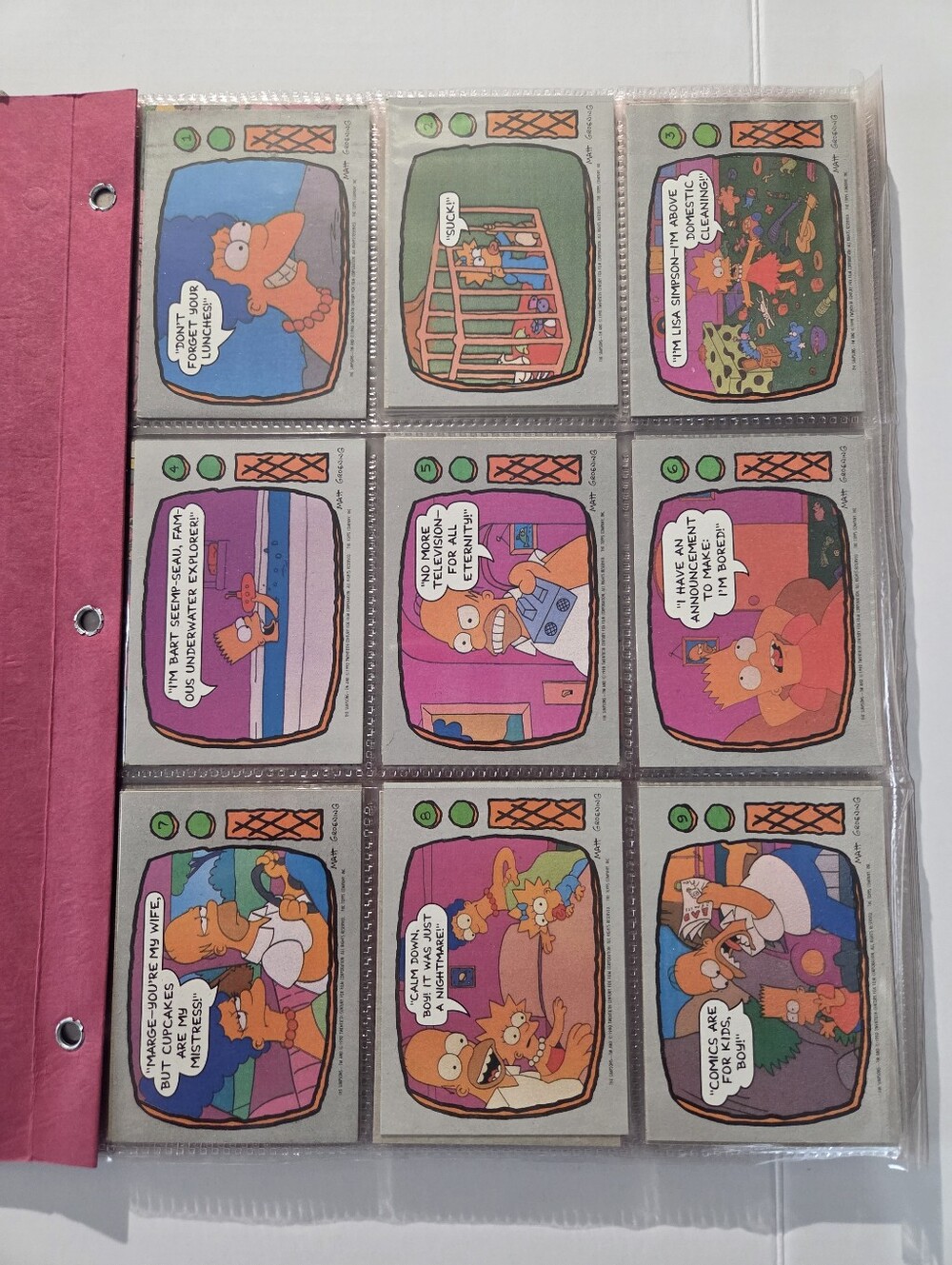 The Simpsons - Vintage 1990 Topps The Simpsons Cards - Complete Set With Extras - Picture 2 of 10